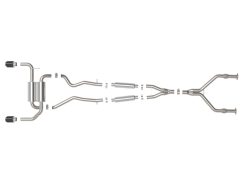 Alternative view of aFe 14-15 Infiniti Q50 (V37) V6 3.7L Takeda 2-1/2in SS Cat-Back Exhaust System w/ Carbon Fiber Tips