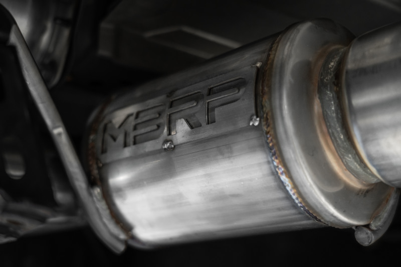 MBRP 2009-2023 Nissan GTR 3.8L Stainless Steel 3.5in Cat-Back, Dual Split Rear Quad Carbon Tips - Image 3
