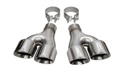 Corsa 11-21 Jeep Grand Cherokee Twin 2.5in Inlet / 4in Outlet Polished Pro-Series Tip Kit - Image 2