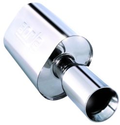 Alternative view of Borla Boomer Blow Torch Muffler Oval 2-1/4in x 4in Side Round Out