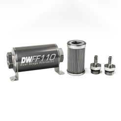 Alternative view of DeatschWerks Stainless Steel 5/16in 100 Micron Universal Inline Fuel Filter Housing Kit (110mm)