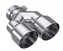 MBRP 3in ID / Dual 4in OD Out Staggered L 9.37in / R 9.87in Single Wall T304 SS Univ Exhaust Tip - Image 3