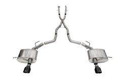 Corsa 11-23 Dodge Durango Xtreme 2.5in Cat-Back Dual Rear Exit w/ Single 4.5in Black PVD Tips - Image 2