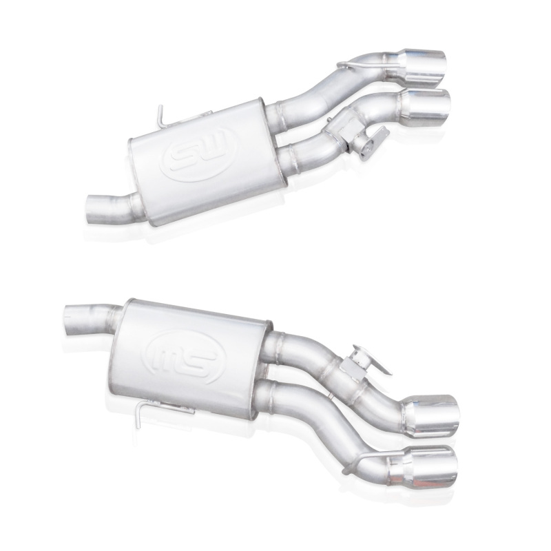 Stainless Works 2016-18 Cadillac CTS-V Sedan Axleback System Dual-Mode Turbo Mufflers 4in Tips - Image 3