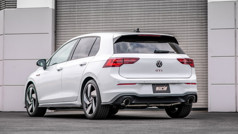 Borla 22-23 Volkswagen Golf GTI 2.0L AT/MT 3inch S-Type Cat-Back Exhaust - 4in Brushed SS Tips - Image 3