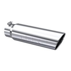 Alternative view of MBRP Universal 5in OD Angled Rolled End 4in Inlet 18in Lgth T304 Exhaust Tip