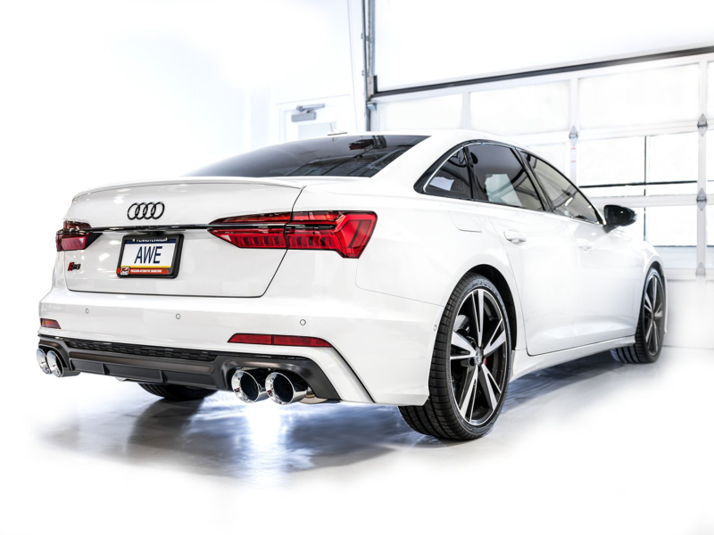 AWE Tuning 19-23 Audi C8 S6/S7 2.9T V6 AWD Touring Edition Exhaust - Chrome Silver Tips - Image 13