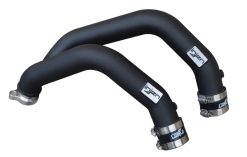 Injen 15-16 BMW M3(F80)/M4 (F82/83) 3.0L L6 Twin Turbo 2PC Aluminum Int. Charge Pipe - Wrinkle Black - Image 3
