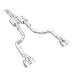 Stainless Works 15-19 Dodge Challenger 6.2L/6.4L Hemi 3in Redline Catback X-Pipe w/4in Quad Tips - Image 9