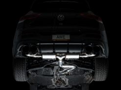 AWE MK8 Volkswagen Golf R 3in Touring Edition Quad Exhaust - Diamond Black Tips - Image 13