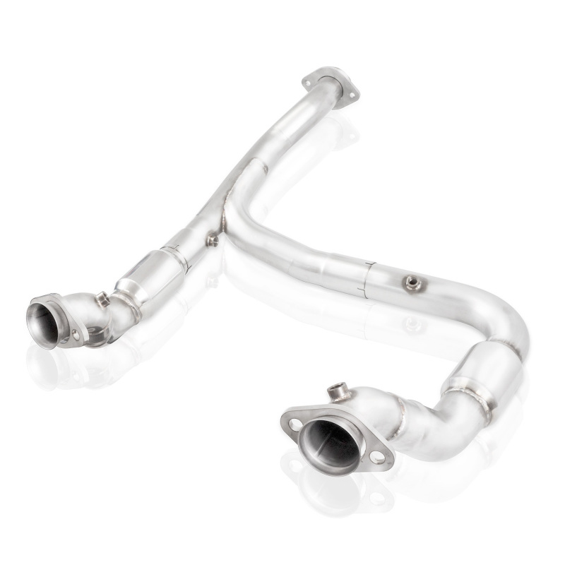 Stainless Works 15-18 F-150 3.5L Downpipe 3in High-Flow Cats Y-Pipe Factory Connection - Image 3