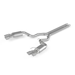 Alternative view of MBRP 18-19 Ford Mustang GT 5.0 3in Dual Split Rear Cat Back w/ Quad 4.0in Dual Wall Tips- T304