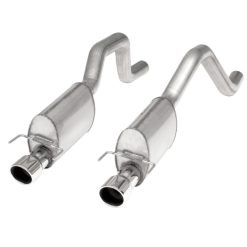 Alternative view of Stainless Works 2006-13 Corvette C6ZO6/ZR1 3in Axleback Chambered Mufflers Dual 4in Rolled Edge Tips