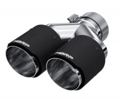 Alternative view of MBRP 3in ID / Dual 4in OD Out Staggered L 9.87in / R 9.37in Dual Wall Carbon Fiber Univ Exhaust Tip