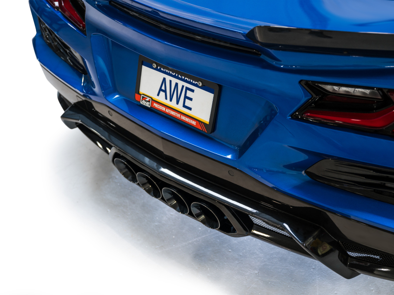 AWE 2023 C8 Corvette Z06 SwitchPath Cat-Back Exhaust - Diamond Black Tips - Image 11