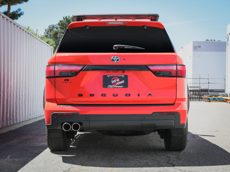 aFe 23-24 Toyota Sequoia V6 3.4L Vulcan Series 2-1/2in to 3in 304 SS Cat-Back Exhaust w/Polished Tip - Image 5