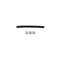 Deatschwerks Convoluted Tubing 150mm Length x 10mm ID Side 1 x 10mm ID Side 2 - Black