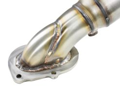 aFe POWER 14-18 Chevrolet Corvette C7 & Z06 Twisted Steel 3in 304 Stainless Steel Mid Pipe w/ Cat - Image 4