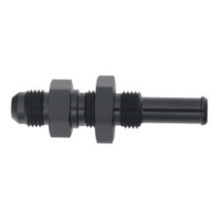 DeatschWerks 6AN Male Flare to Straight 3/8in Single Hose Barb - Anodized Matte Black
