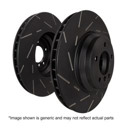 Alternative view of EBC 2014+ Nissan Rogue 2.5L (T32) USR Slotted Front Rotors