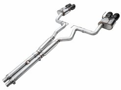 AWE 2024 Ford Mustang Dark Horse S650 RWD SwitchPath Catback Exhaust w/ Quad Diamond Black Tips - Image 9