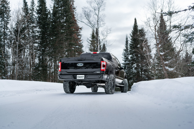 MBRP 2021+ Ford F150 2.7L/3.5L/5.0L 4in T304 Stainless Steel Cat-Back - RACE VERSION - Image 3