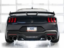 AWE 2024 Ford Mustang Dark Horse S650 RWD Track Edition Catback Exhaust w/ Quad Chrome Silver Tips - Image 4