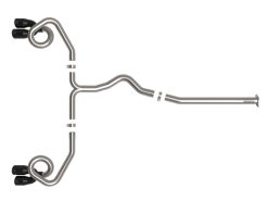 Alternative view of aFe POWER Takeda 3in to 2-1/2in 304 SS Cat-Back Exhaust w/ Black Tips 22-23 Subaru WRX H4-2.4L (t)
