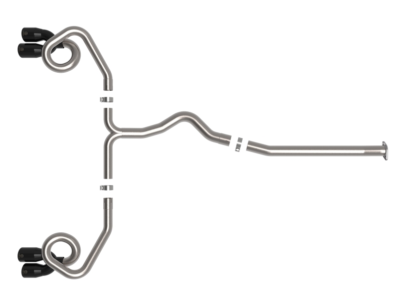 aFe POWER Takeda 3in to 2-1/2in 304 SS Cat-Back Exhaust w/ Black Tips 22-23 Subaru WRX H4-2.4L (t) - Image 2
