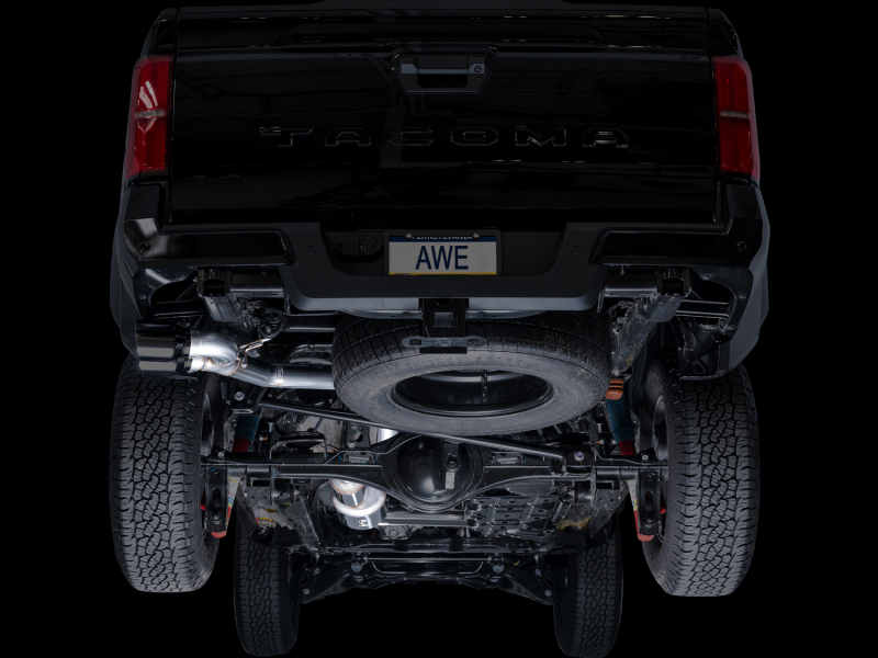 AWE Exhaust for 4th Gen Toyota Tacoma Dual Diamond Black Tips - Image 15