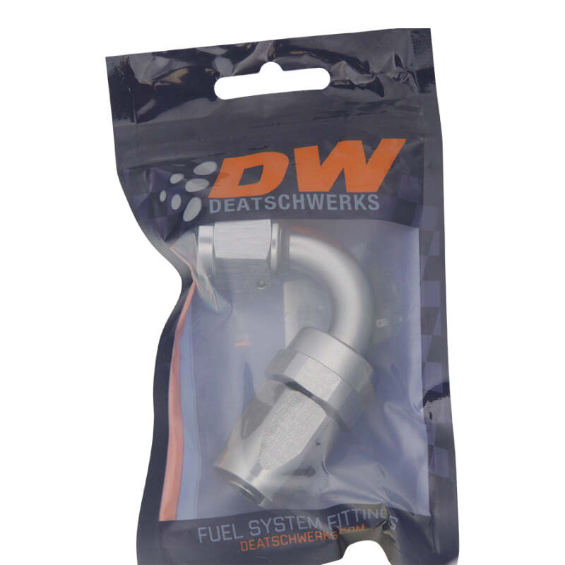 DeatschWerks 8AN Female Swivel 120-Degree Hose End CPE - Anodized Titanium - Image 2