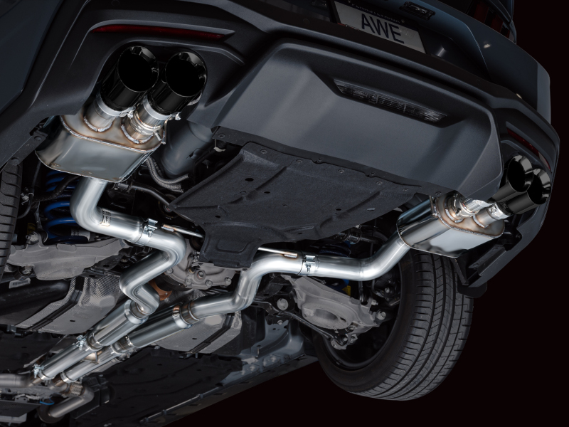 AWE 2024 Ford Mustang GT Fastback S650 RWD SwitchPath Catback Exhaust w/ Quad Diamond Black Tips - Image 17