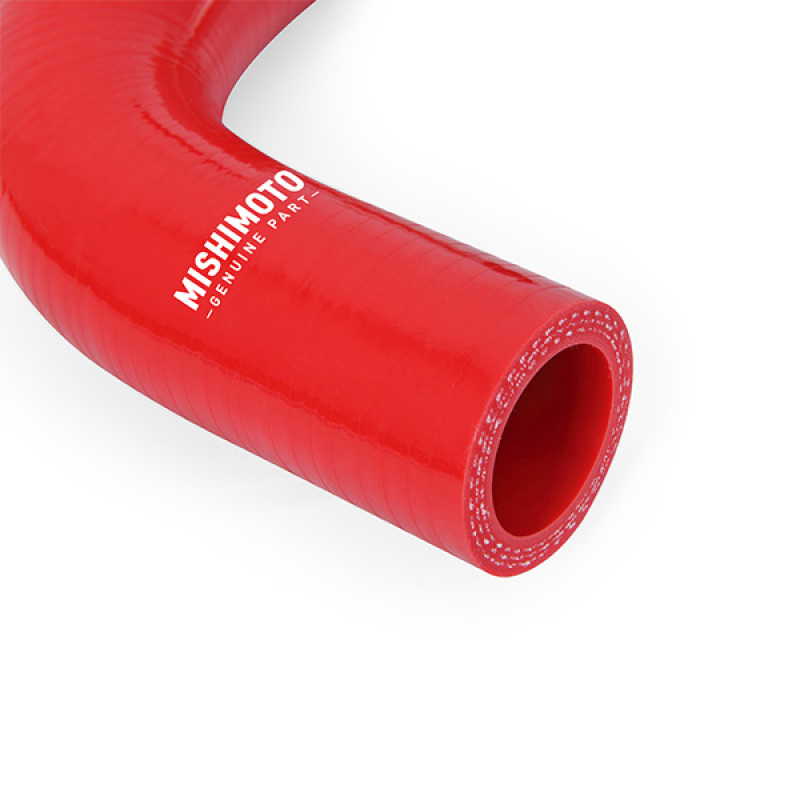 Mishimoto 05-07 Ford F-250/F-350 6.0L Powerstroke Lower Overflow Red Silicone Hose Kit - Image 2