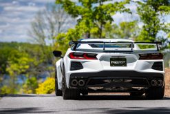 Alternative view of MBRP 20-24 Chevrolet Corvette C8 3in Active Cat Back Quad Split Rear Exit Exhaust w/ AFM Sims