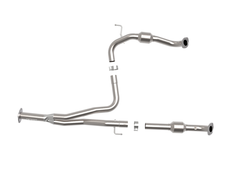 aFe Toyota Tacoma 16-17 V6-3.5L Twisted Steel Y-Pipe w/ Cat - Image 4