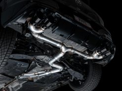 AWE MK8 Volkswagen Golf R 3in Track Edition Quad Exhaust - Diamond Black Tips - Image 15