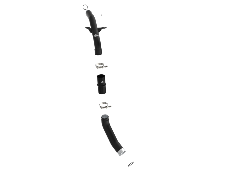 aFe RAM 1500 20-22 V6-3.0L (td) BladeRunner 2-1/2in & 3in Aluminum Hot Charge Pipe Black - Image 2