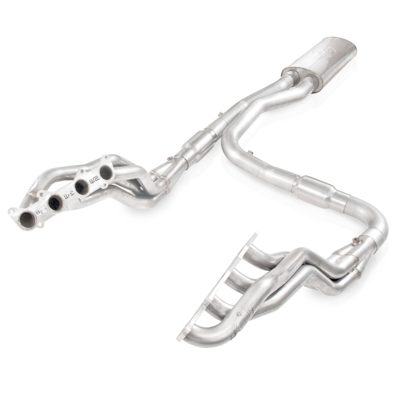 Stainless Works 2011-14 F-150 5.0L 1-7/8in Primaries 3in High-Flow Cats X-Pipe - Image 2