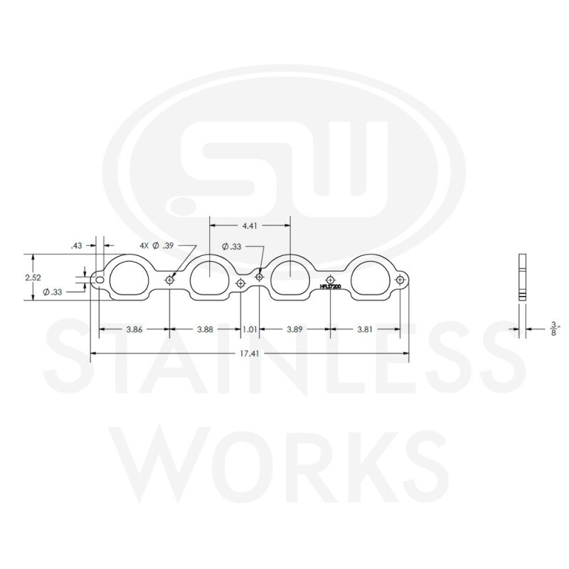 Stainless Works Chevrolet LS7 D-Port Shaped Header 304SS Exhaust Flanges 2in Primaries - Image 3