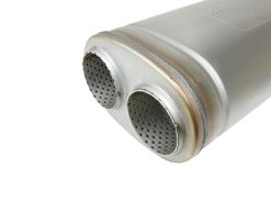 aFe MACH Force-Xp 409 SS Muffler 3in Dual Inlet/Dual Outlet 5in H x 8in W x 18in L - Oval Body - Image 4