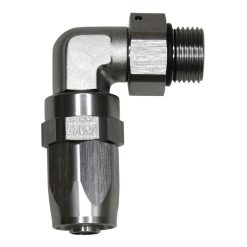 DeatschWerks 8AN ORB Female Swivel 90-Degree Hose End CPE - Anodized DW Titanium