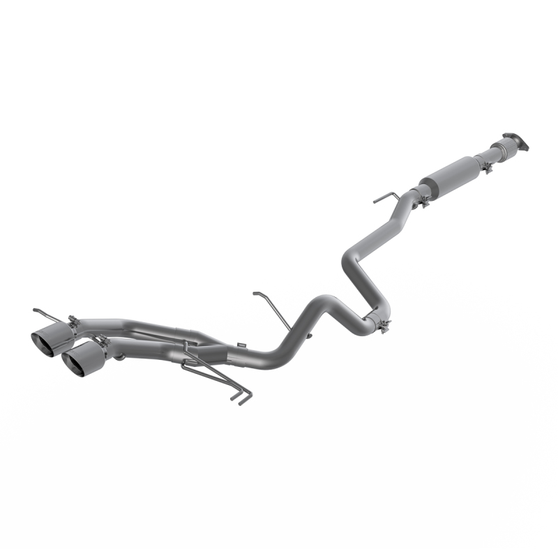 MBRP 13-18 Hyundai Veloster Turbo 4.0in OD Tips Dual Outlet 2-1/2in AL Cat Back - Image 2