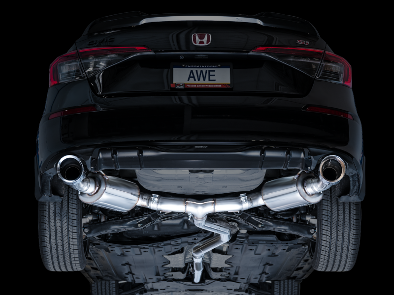 AWE Tuning 22+ Honda Civic Si/Acura Integra Touring Edition Catback Exhaust - Dual Chrome Silver Tip - Image 18