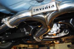 Invidia 15+ Subaru WRX/STI 4Dr Q300 Twin Outlet Rolled Titanium Burnt Quad Tip Cat-Back Exhaust - Image 3