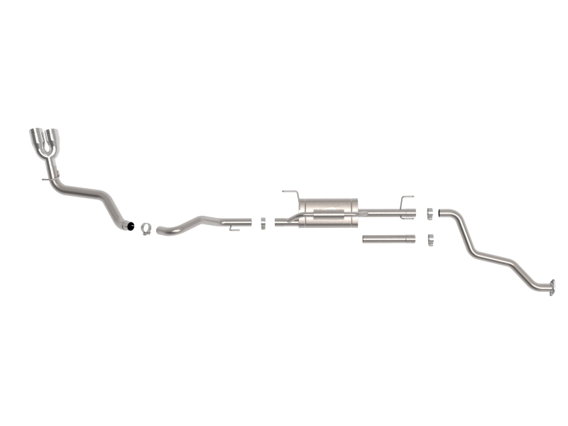 aFe 24-25 Toyota Tacoma L4-2.4L (t) Vulcan Series 2.5in to 3in Cat-Back w/ Polished Tip - Image 3