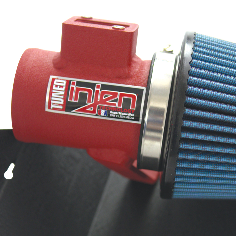 Injen 16-19 Ford Fiesta ST 1.6L Turbo 4Cyl Wrinkle Red Short Ram Intake w/MR Tech (Special order) - Image 3