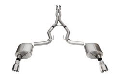Alternative view of Corsa 2024 Ford Mustang GT Xtreme Cat-Back Exhaust Sys. 3.0in Dual Rear Exit w/4.5in Pro Series Tips