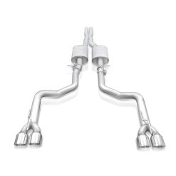 Alternative view of Stainless Works 15-19 Dodge Challenger 6.2L/6.4L Hemi 3in Legend Catback X-Pipe w/4in Quad Tips