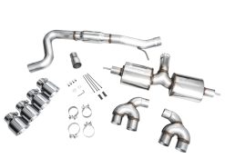 AWE MK8 Volkswagen Golf R 3in Touring Edition Quad Exhaust - Chrome Silver Tips - Image 12