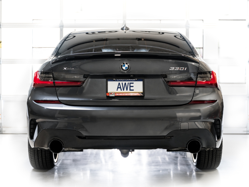 AWE 19-23 BMW 330i / 21-23 BMW 430i Base G2X Touring Axle Back Exhaust - Diamond Black - Image 5